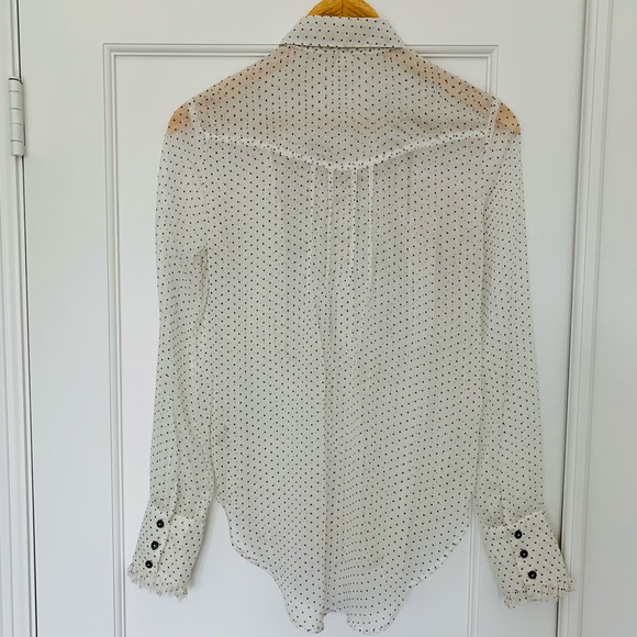 Free People - Polka Dot Fringe Button Down - XS - Picture 7 of 13